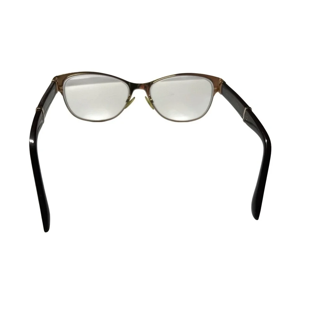 Jimmy Choo Cat Eye Eyeglasses Frames Gold‎ Brown Italy Luxury Designer